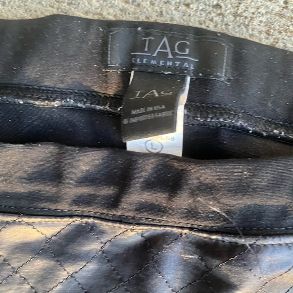 Tag elemental designer stitched checkerboard front joggers pants leggings large - Picture 3 of 11